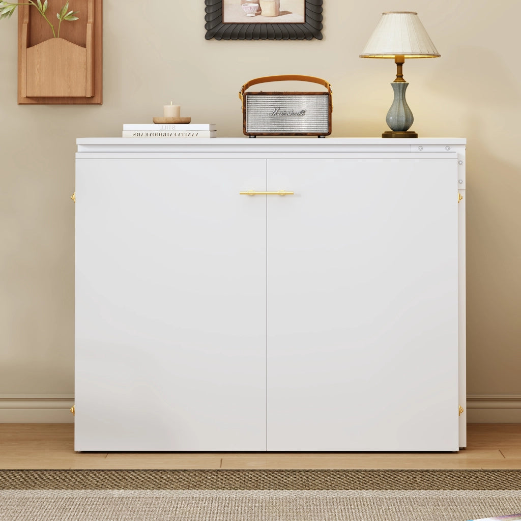 Letto pieghevole con scrivania materasso girevole e ruote risparmiante spazio ideale per camere da letto piccole ospiti e home office
