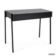 Scrivania industriale per computer Nera ZENTIA 100 cm 2 cassetti gambe nere