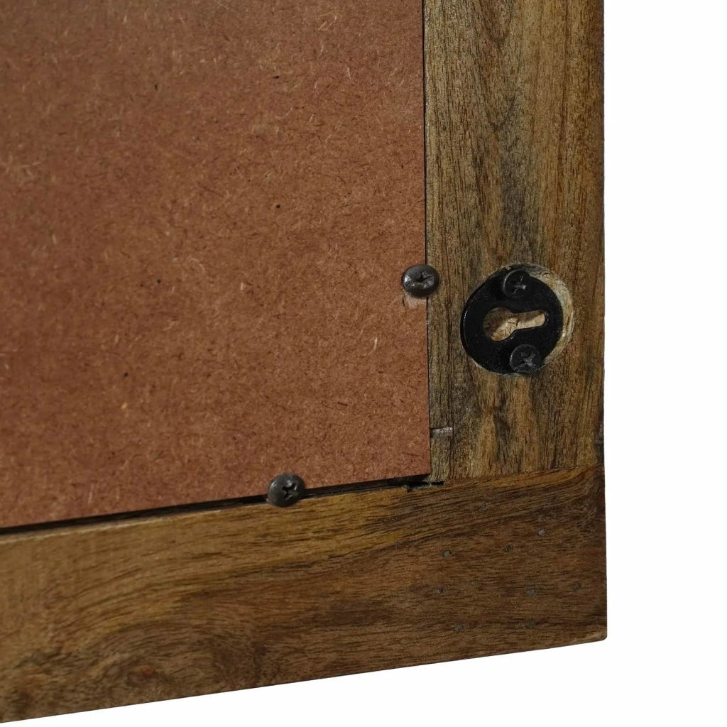 Specchio da Parete | Specchio decorativo Rettangolare Marrone Noce 70 x 50 cm