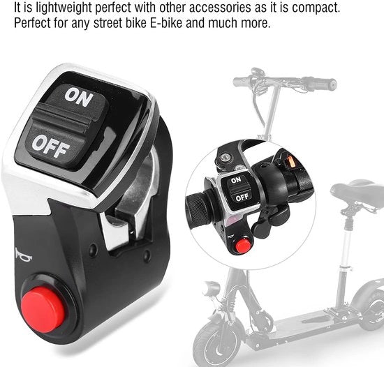 Pompa di Accensione Elettrica per Bicicletta con Clacson e Funzione Avviamento Luce Anteriore