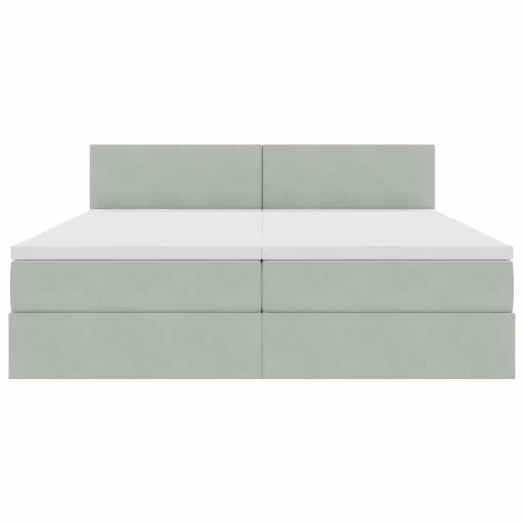 Letto con Contenitore con materasso Grigio chiaro 100 x 200 cm 3370967