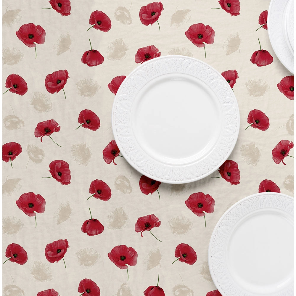 TOVAGLIATO fantasia fiori rossi 'PTEX-R' art. 4Z7/01  - BONITA