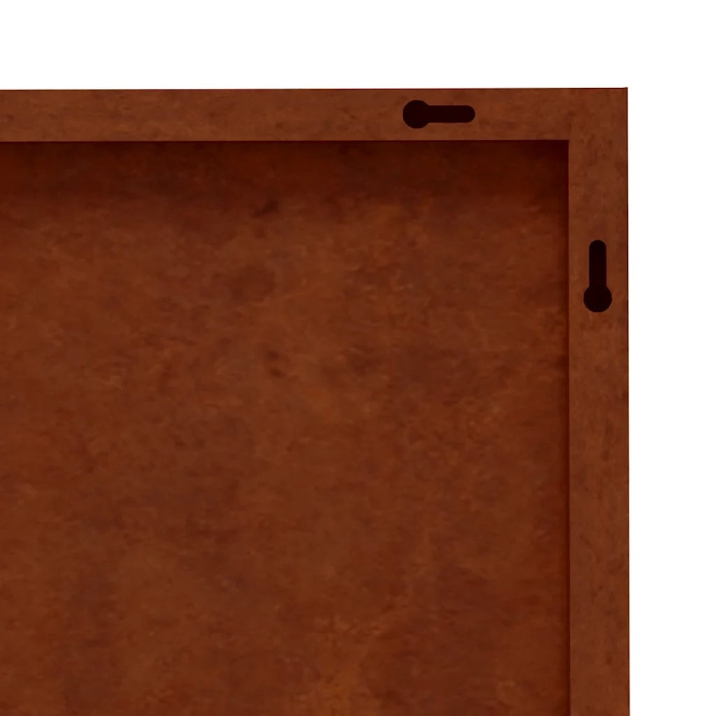 Decorazioni Muro Giardino 2 pz 55x55 cm Rosa in Acciaio Corten CFW4215038