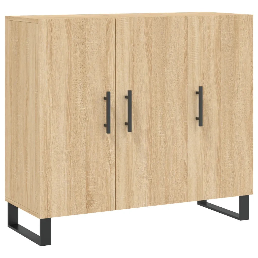 Credenza Rovere Sonoma 90x34x80 cm in Legno Multistrato 828135