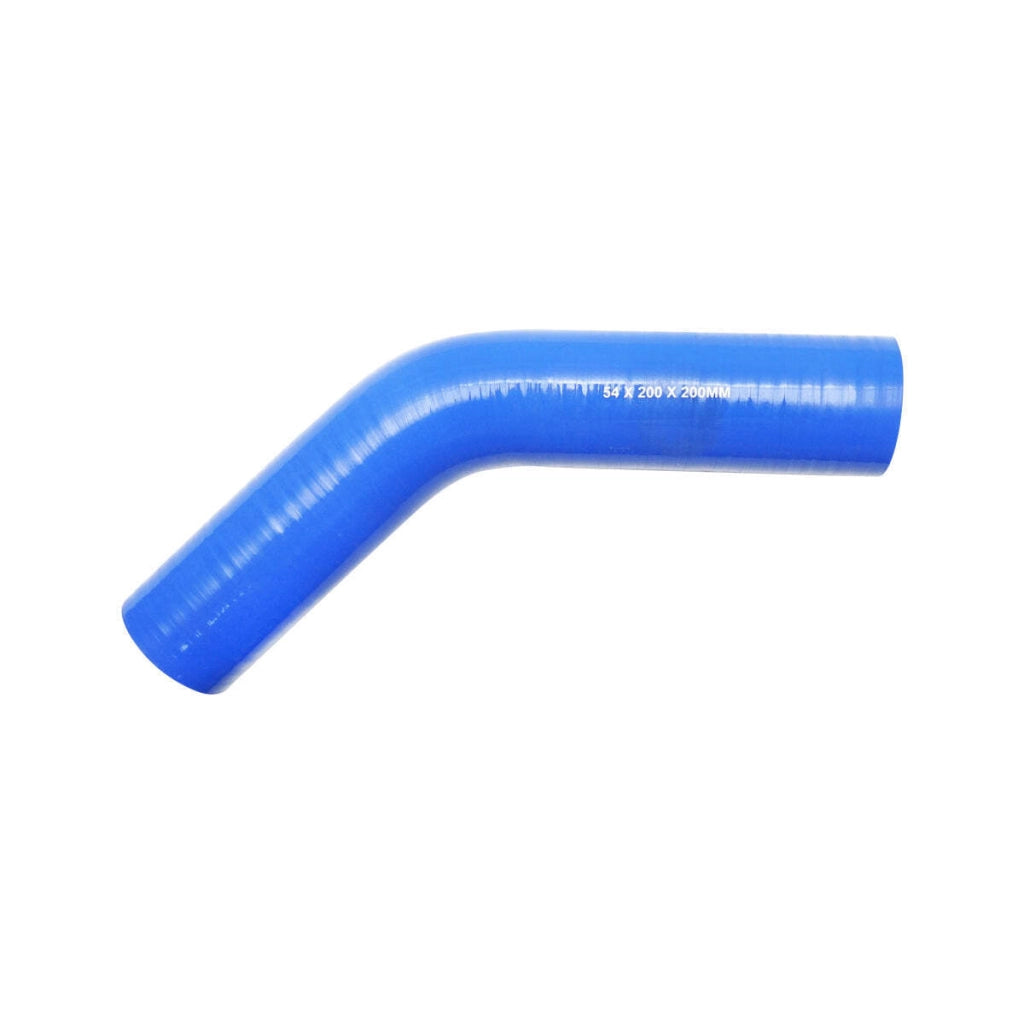 Tubo curvato in silicone a 45 gradi con inserto in tessuto interno 54x200x200 mm Breckner Germany