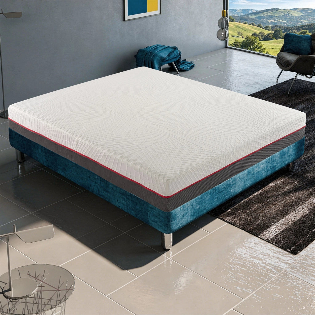 Materasso Singolo 90x190 in Memory Foam, Altezza 21 cm, Sfoderabile, Rigidità H3, GREY