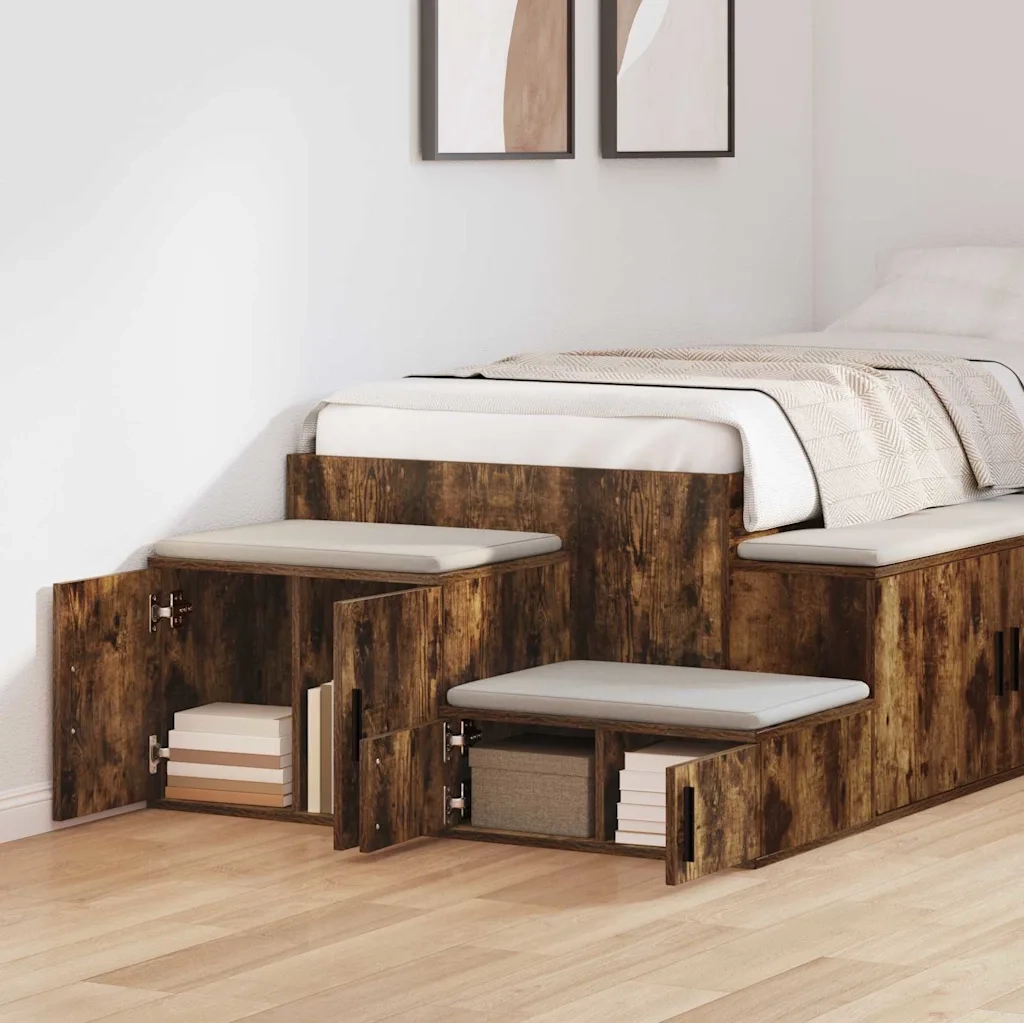 Armadio 2 pcs Rovere fumé 103 x 41 x 40 cm Legno multistrato 866679