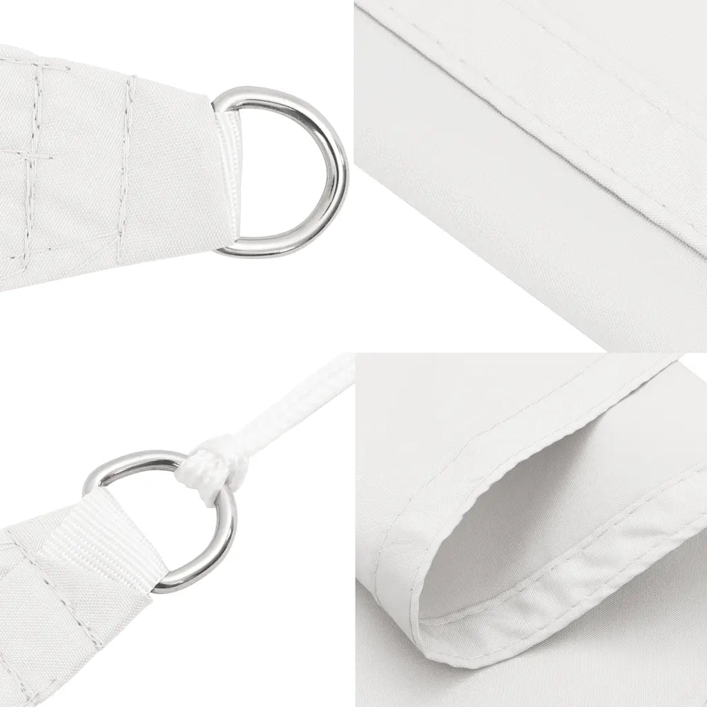 Parasole a Vela in Tessuto Oxford Triangolare 6x6x6 m Bianco 135295