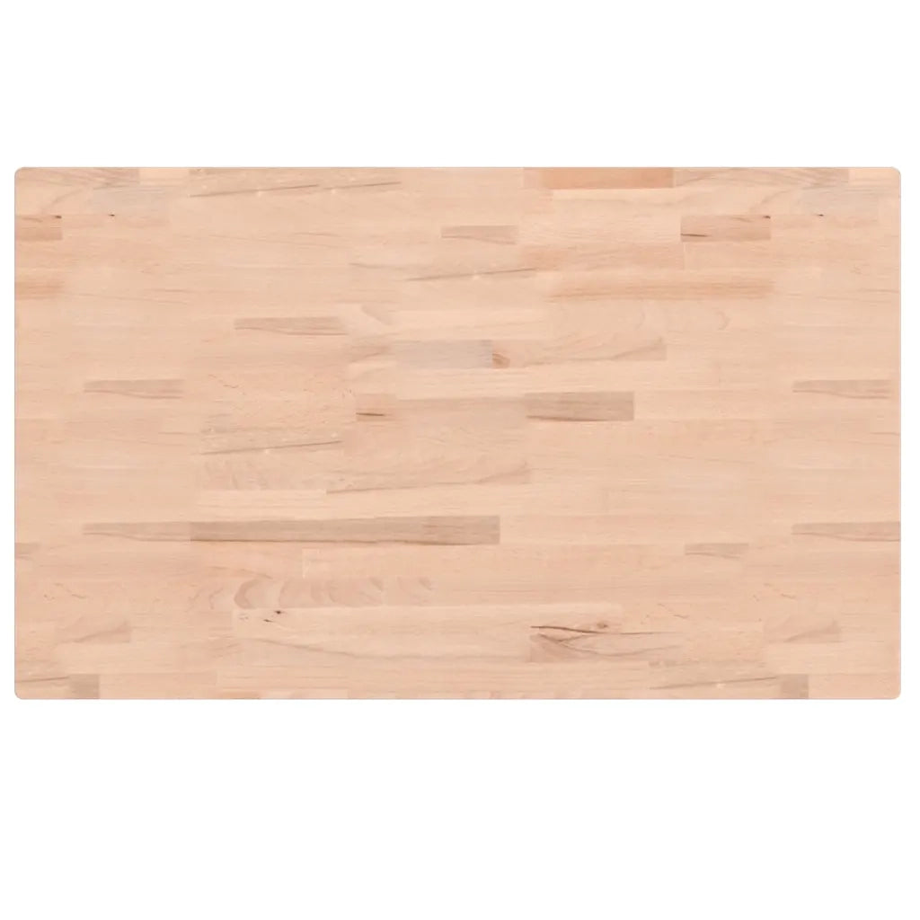 Piano Tavolo 100x60x4cm Rettangolare Legno Massello di Faggio 3188888