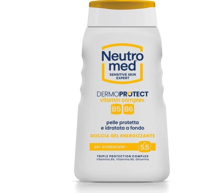 NEUTRO MED DOCCIA GEL ENERGIZZANTE DERMOPROTECT CON VITAMINA B5/B6 E GLICERINA 24H DI IDRATAZIONE PH 5,5