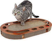Giocattoli per gatti - Area di gioco per gatti - Scivolo di cartone da golf - Incluso giocattolo alimentare, pallone da gioco e erba per gatti