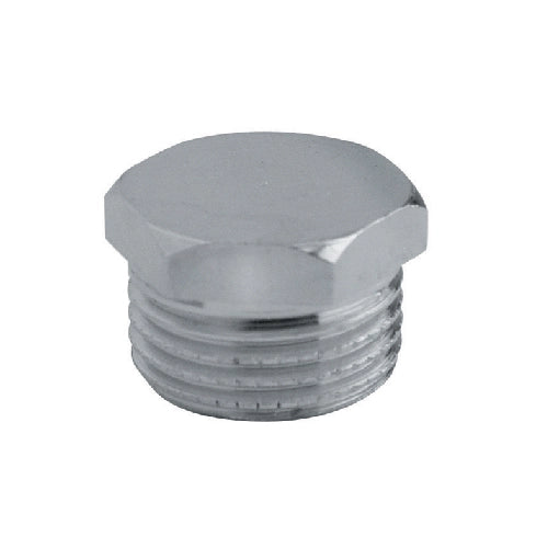 TAPPO MASCHIO ESAGONALE OTTONE CROMATO- 1/8- RINAL- pezzi 1