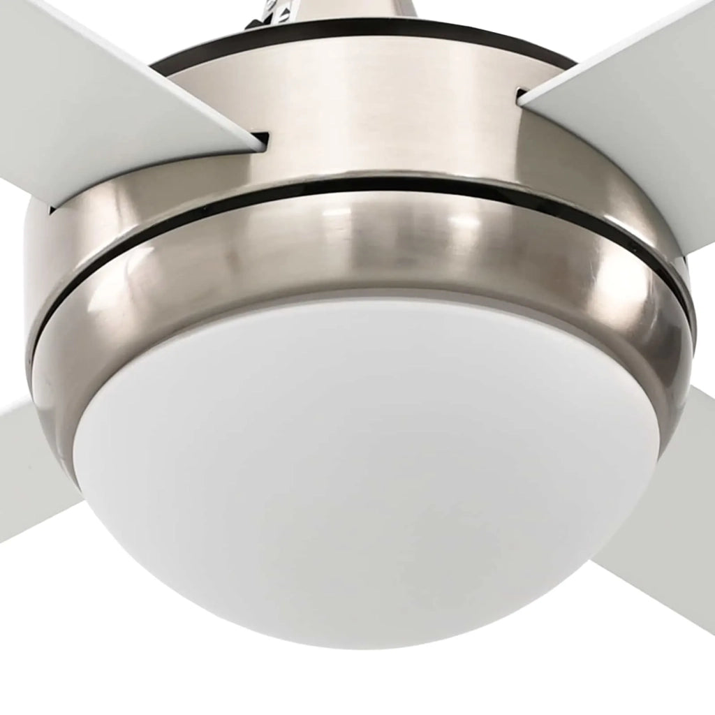 Ventilatore da soffitto con luce e telecomando Ø 130 cm Bianco 42035647