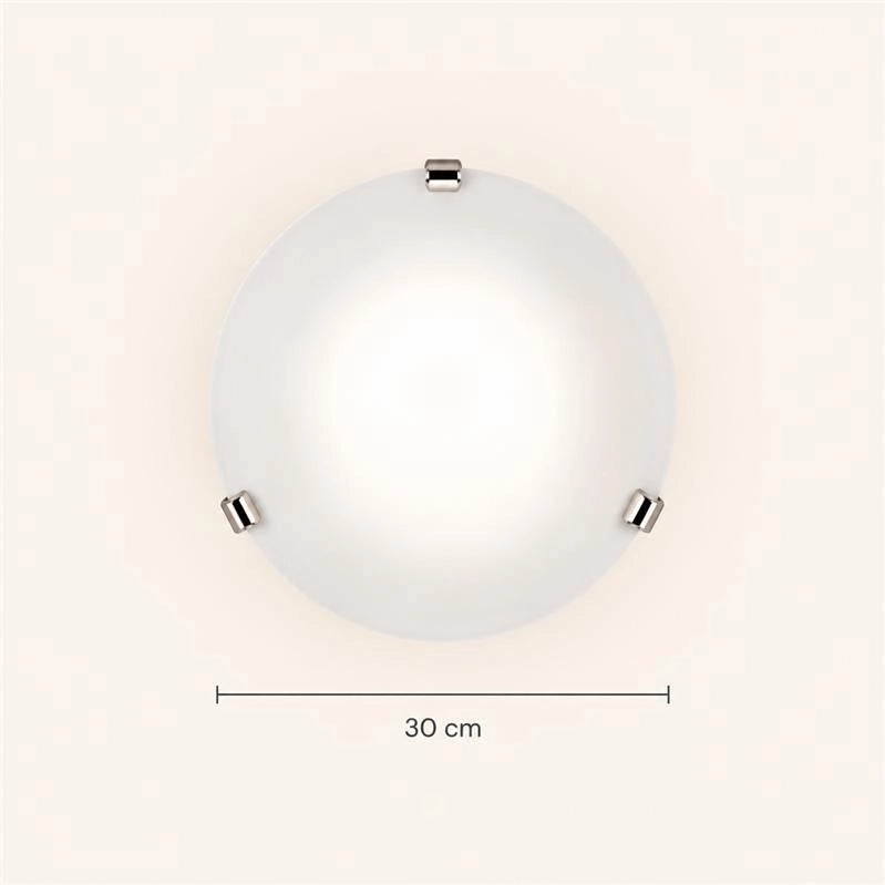 DUNA LAMPADA PLAFONIERA DA SOFFITTO E27 1 LUCE 30CM BIANCA