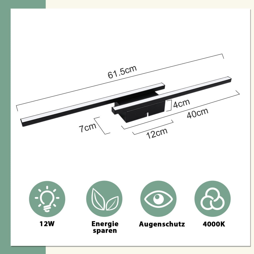 ZMH Lampada da Soffitto LED 12W 4000K Neutrale Moderna 61 5cm per Corridoio Soggiorno Sala da Pranzo