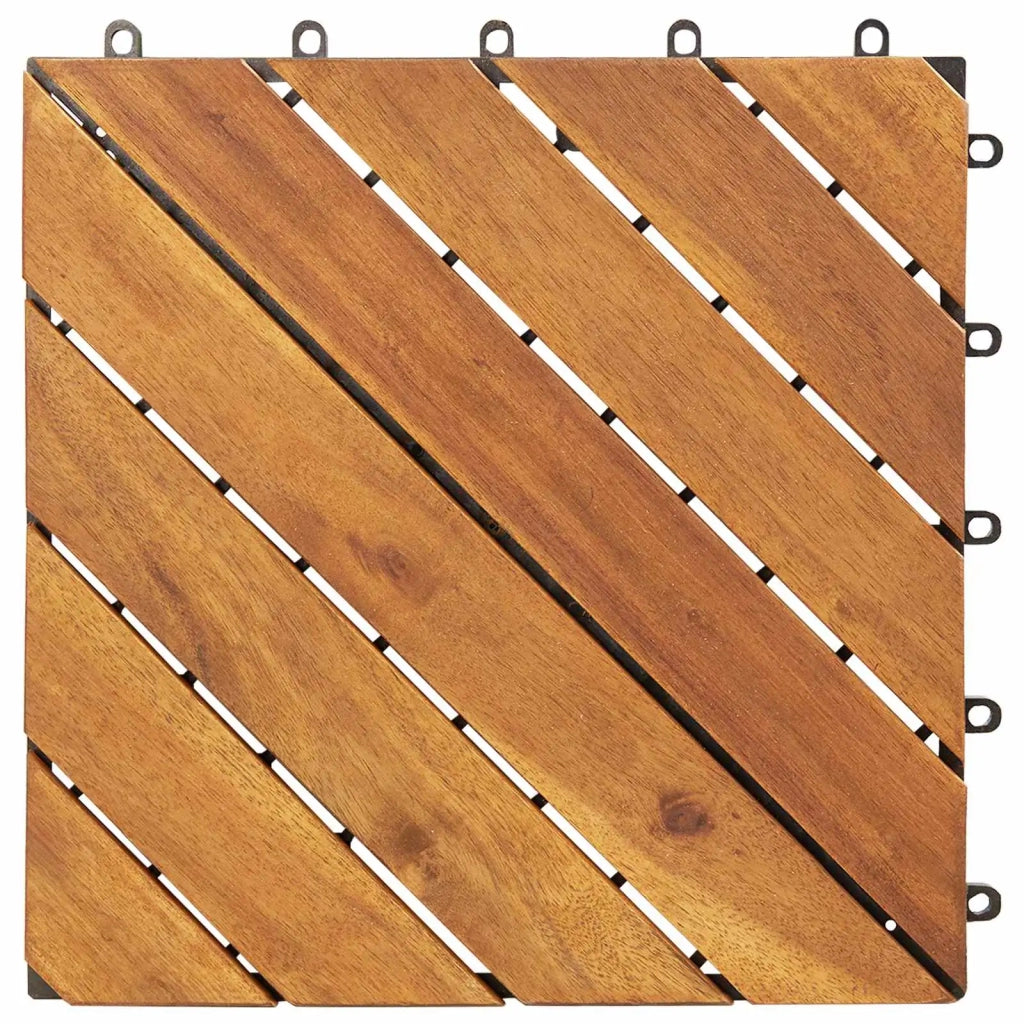 Piastrella per Decking 30 pcs Marrone 30 x 30 cm 3444893