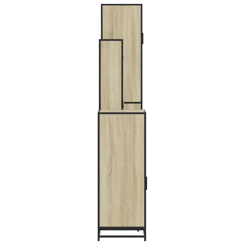 Set Mobili da Bagno 4 pz Rovere Sonoma in Legno Multistrato 3301201