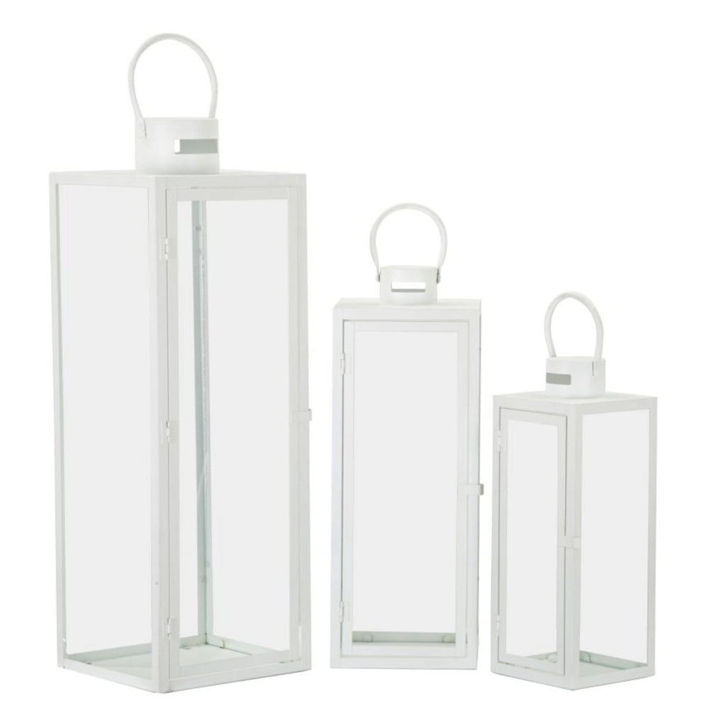 Lanterna Maris, Bianco, Metallo, 22x22x66 cm