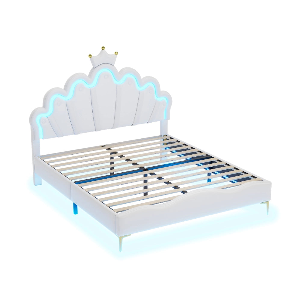 letto matrimoniale pu bianco 140 x 200 cm
