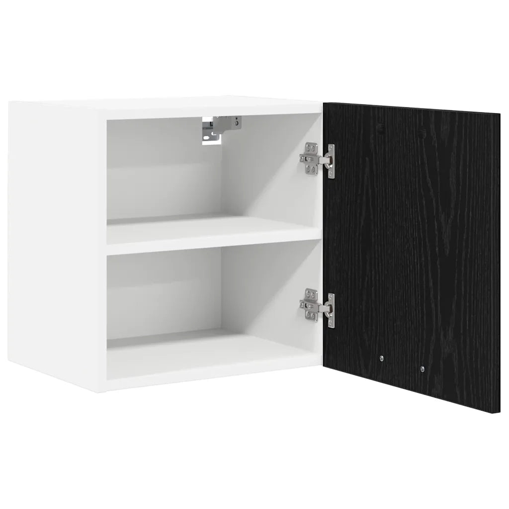 Armadio pensile con porta Rovere Nero e Bianco 40 x 31 x 40 cm 884132