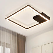 ZMH Lampada da soffitto plafoniera LED moderna quadrata nera 3000K per soggiorno cucina
