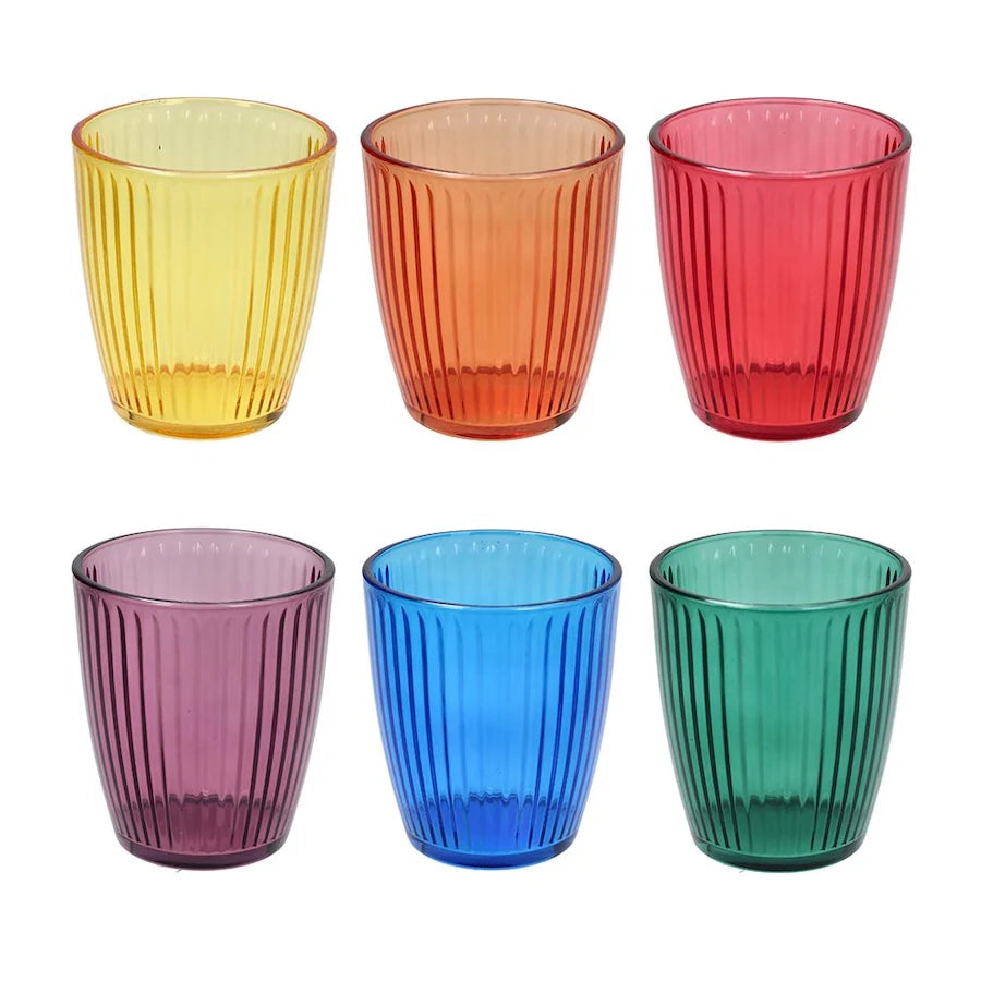 Confezione 6 bicchieri 320 cc Panama Multicolor
