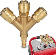 Distributore di aria compressa 3 vie con connessione rapida per compressori - 1/4 pollici di connessione