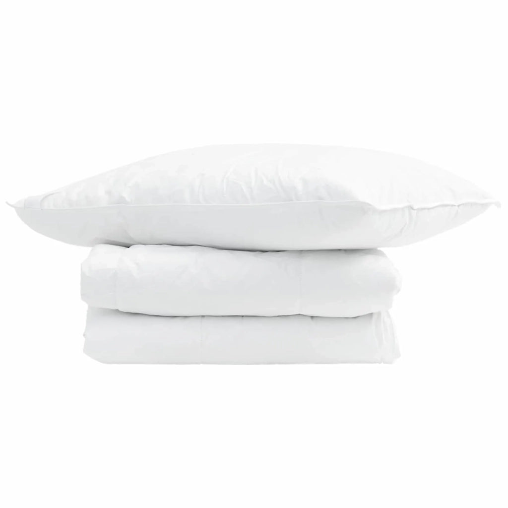 Duvet Estivo con cuscino 2 pcs Bianco Piuma d'anatra 3376256