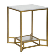 Tavolinetto Double Marble cm 47x47x60