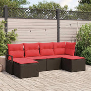 Set di divani 6 pcs Marrone polyrattan 3346494