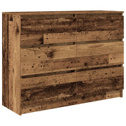 Credenza | Madia | Buffet da pranzo | Armadio da pranzo Legno Antico 100x35x76 cm in Legno Multistrato