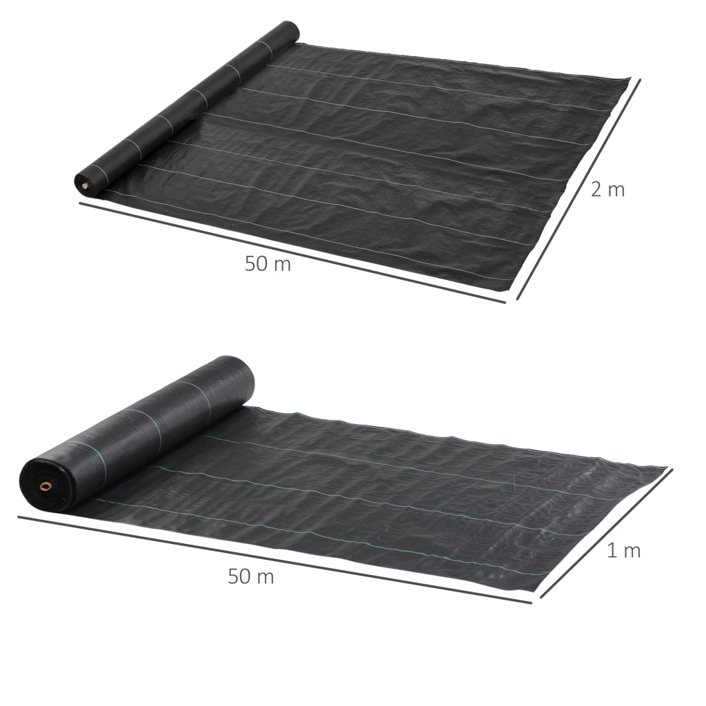 Tessuto Non Tessuto per Giardino 2x50 m ¨C Zephmum ¨C 130 g/m2 Nero