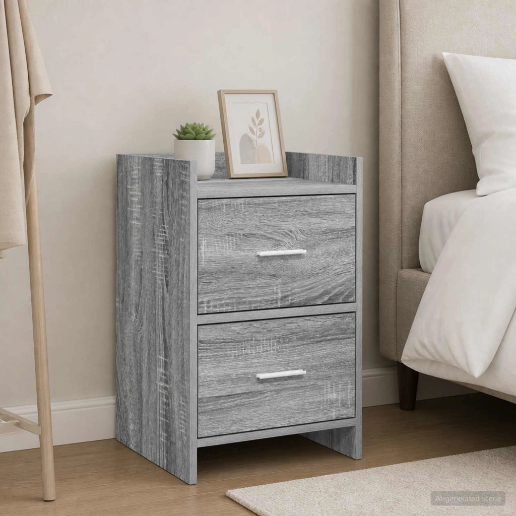 Comodini Sonoma grigio 40 x 30 x 60 cm Legno ingegnerizzato 8010973