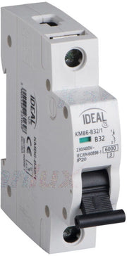Interruttore magnetotermico 1P KMB6 TH35 Kanlux