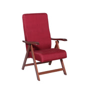 POLTRONA MIAMI CILIEGIO ROSSO IN FAGGIO CON IMBOTTITURA POGGIATA SU CINGHIE SCHIENALE REGOLABILE 4 POSIZIONI