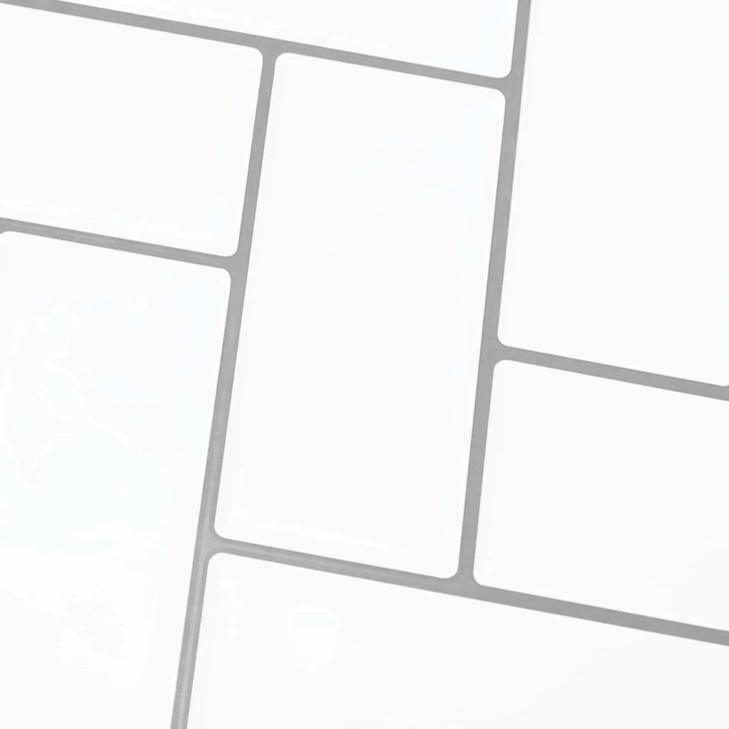Piastrella a Spina di Pesce 50 pcs Bianco e Grigio 30 x 30 cm 42046182