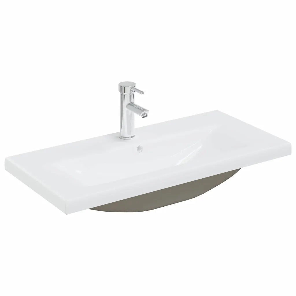 Mobile da Bagno Rovere Nero 90 x 38,5 x 46 cm Legno multistrato 3333136