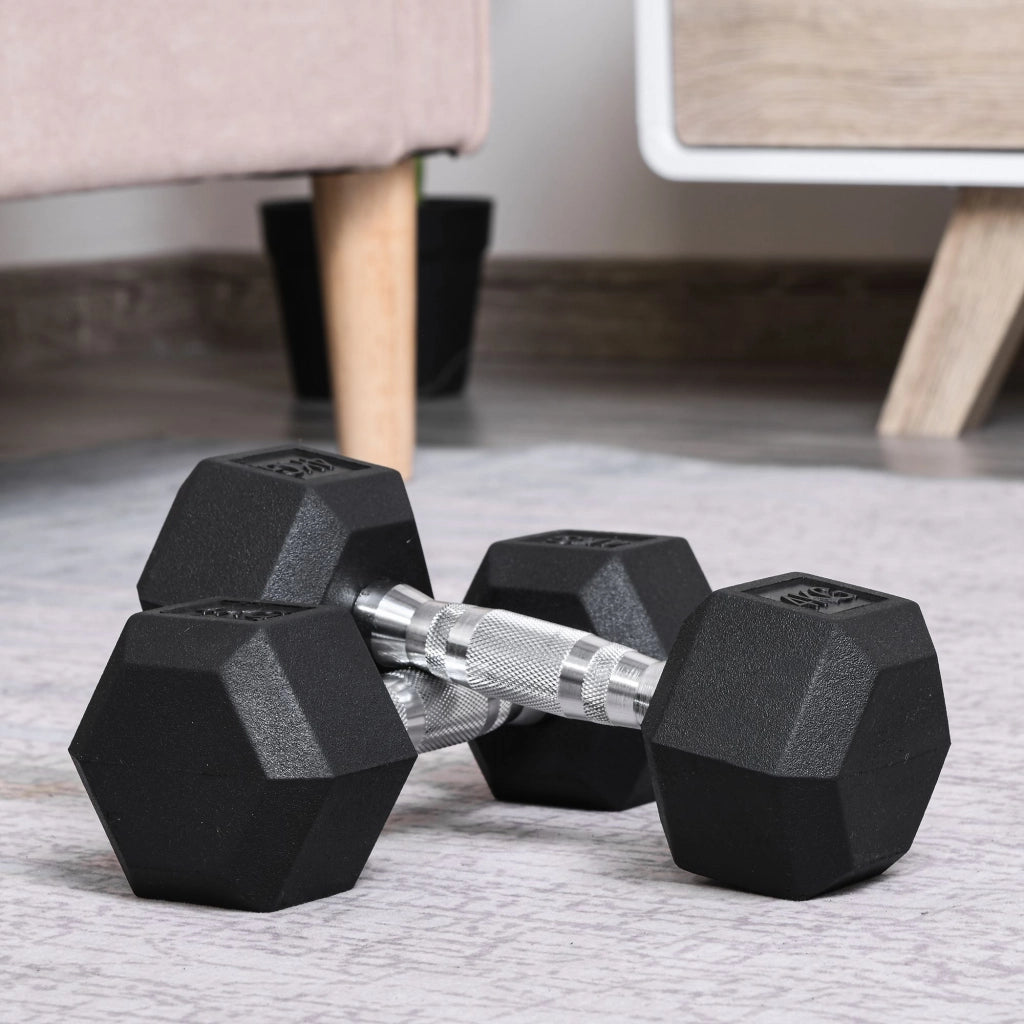 Set Hantel 2 Pezzi ¨C Minimal ¨C 2x4 kg, Ghisa, Impugnatura Zigrinata