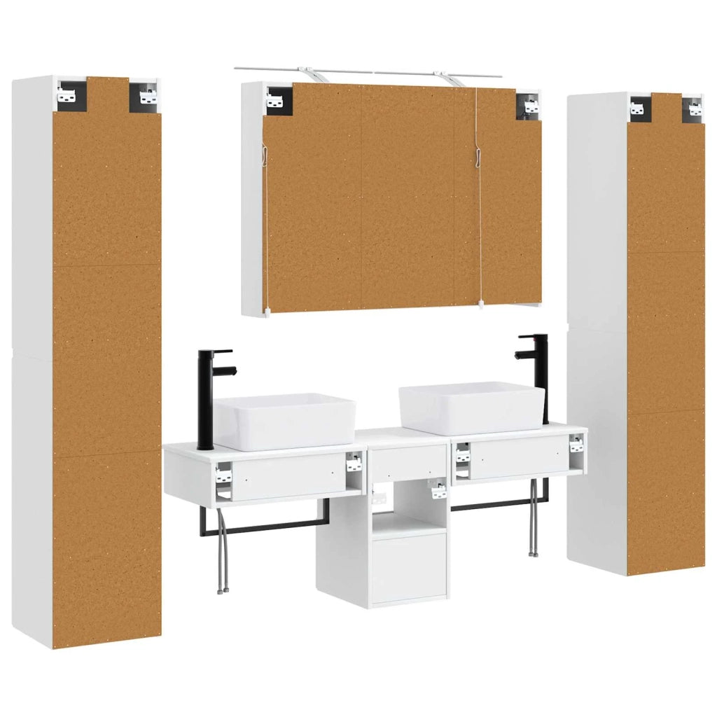 Set di mobili per il bagno 6 pz Bianco 3407191