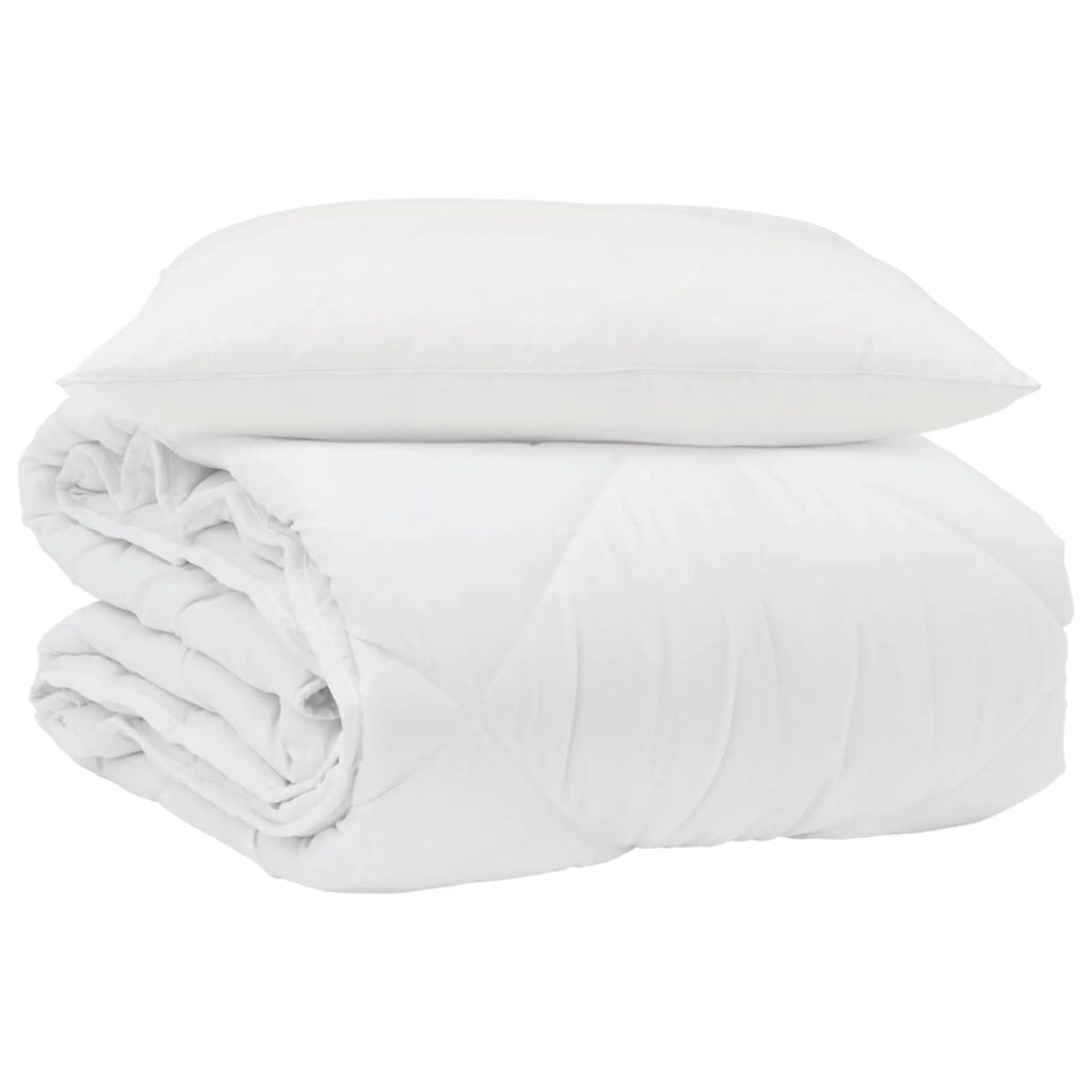 Piumone | Duvet Estivo con cuscino 2 pz Bianco Microfibra