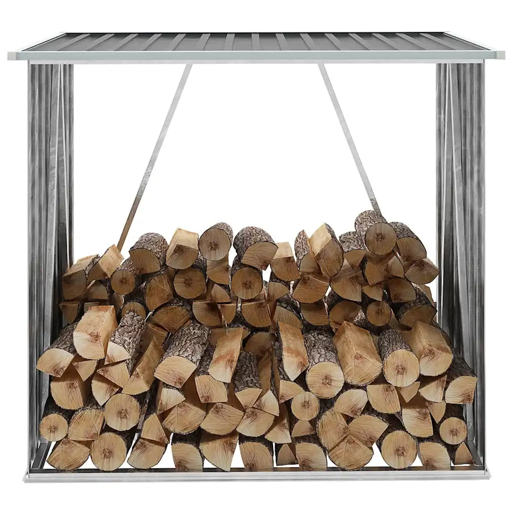 Capannone da Giardino in Acciaio Zincato Grigio 163x83x154 cm 44959