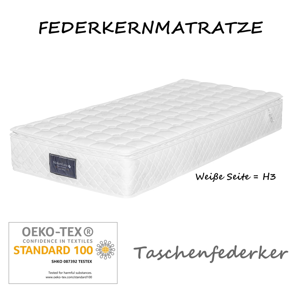 letto imbottito lino blu 90 x 200 cm