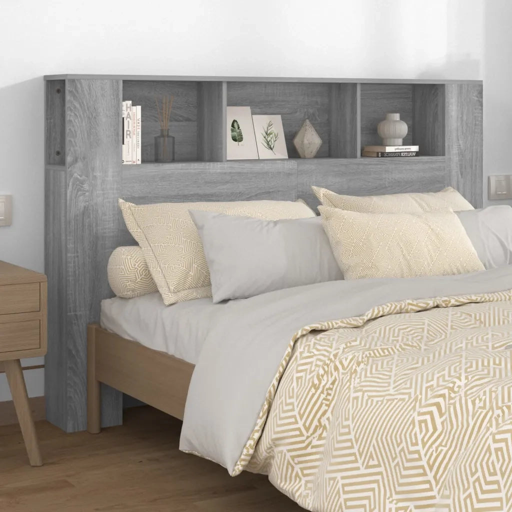 Testiera | Testata con Scomparti Grigio Sonoma 160x18,5x104,5 cm