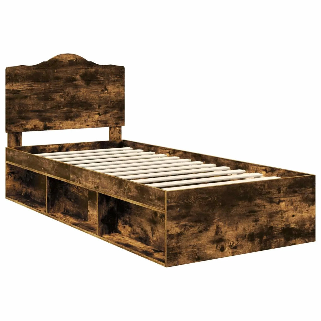 Struttura del letto-Giroletto Rovere fum¨¦ 90 x 190 cm Pino massello 838258