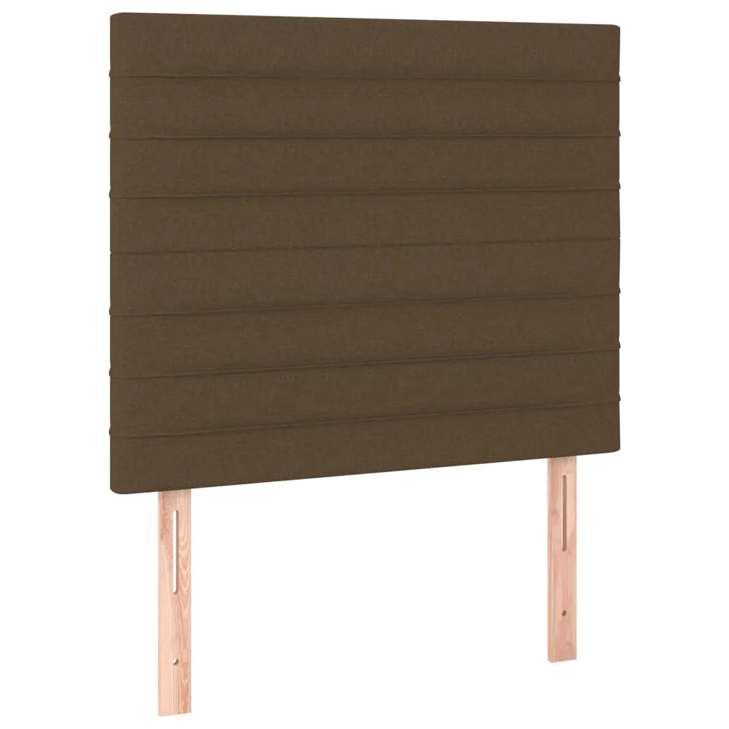 Letto a Molle Materasso e LED Marrone Scuro 120x200 cm Tessuto