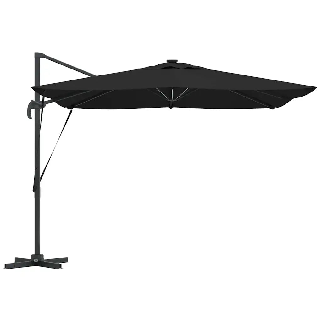 Ombrellone-Ombrello da giardino Nero 286 x 284 x 270 cm Alluminio e Poliestere