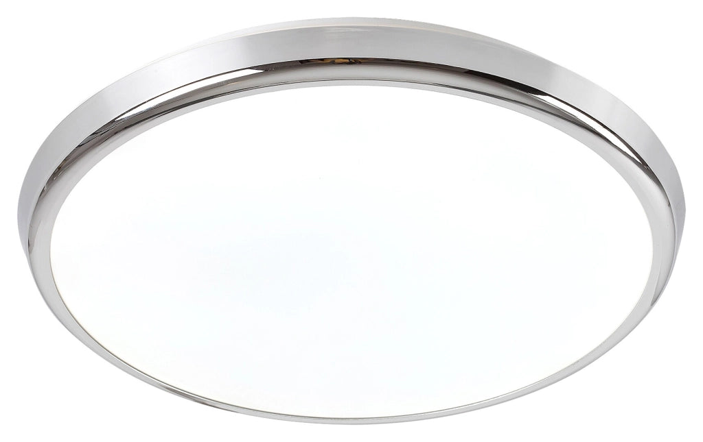 Plafoniera LED RGB 30cm 18W IP44 cromata con telecomando