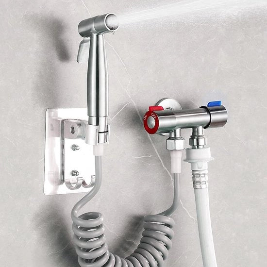 Set di igienizzazione per bagno, doccia, wc, portatile, per wc, set di igienizzazione in acciaio inossidabile