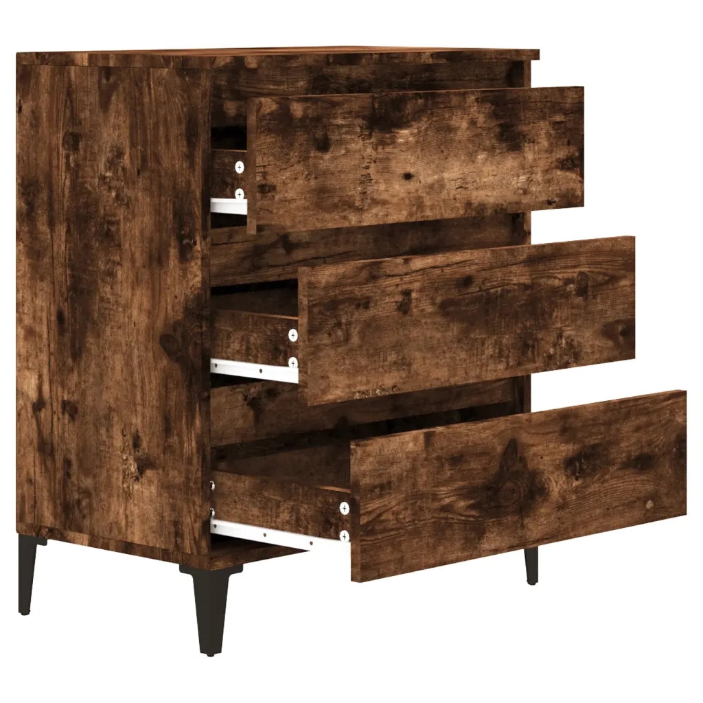 Credenza Rovere Fumo 60x35x70 cm in Legno Multistrato 823053