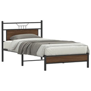 Giroletto senza Materasso-Struttura Letto Rovere Marrone 107x203 cm Truciolato 349362